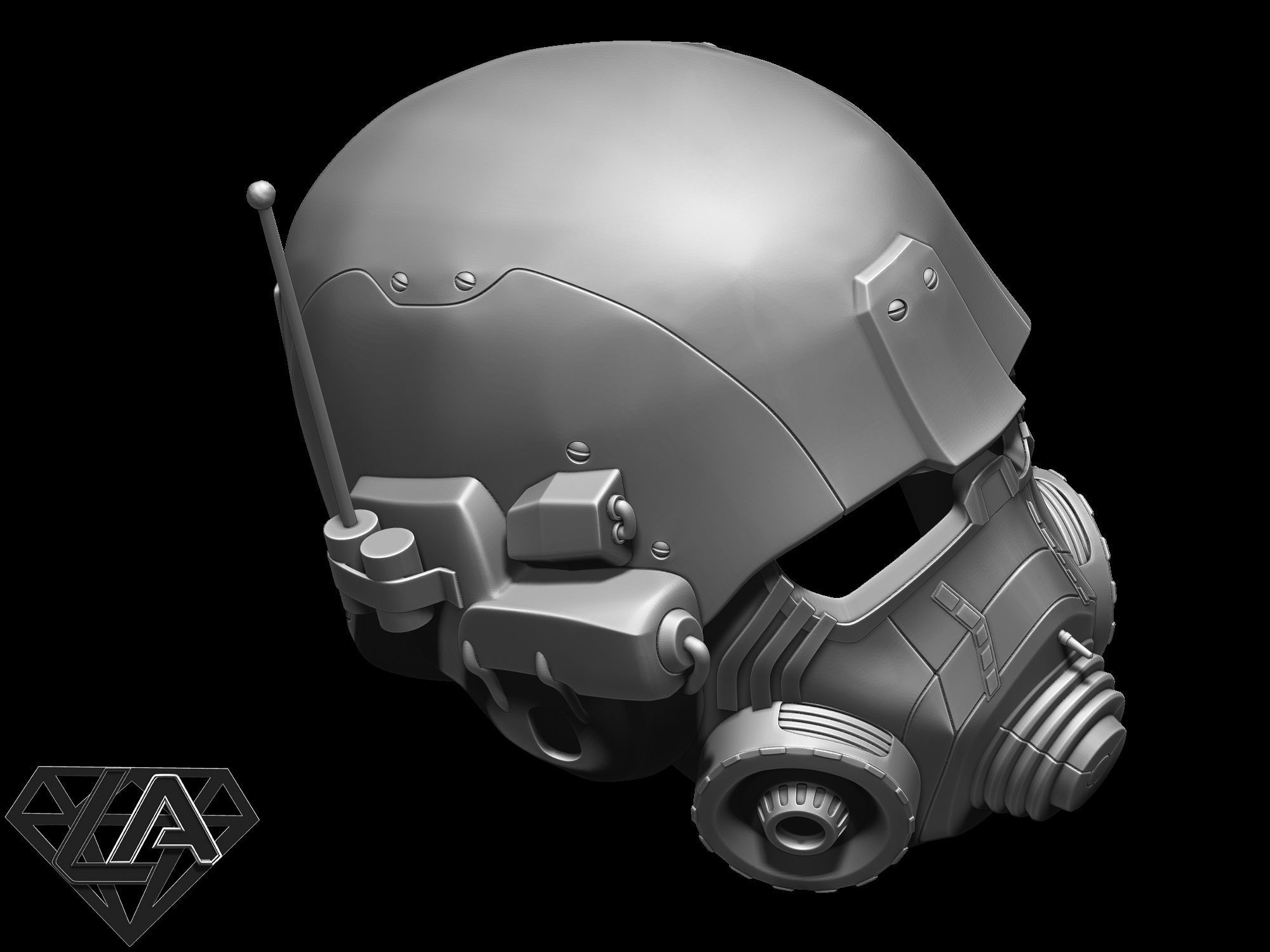 NCR New Vegas helmet  3D print model_12