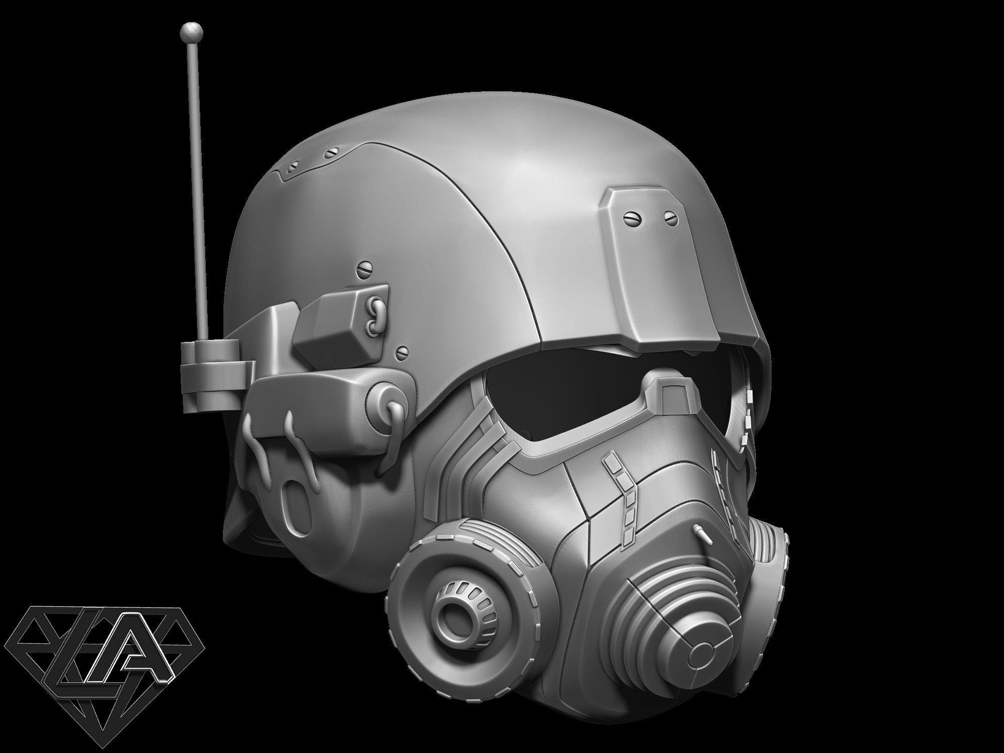 NCR New Vegas helmet  3D print model_6
