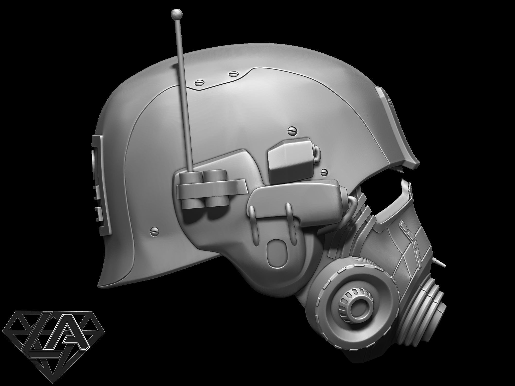 NCR New Vegas helmet  3D print model_10