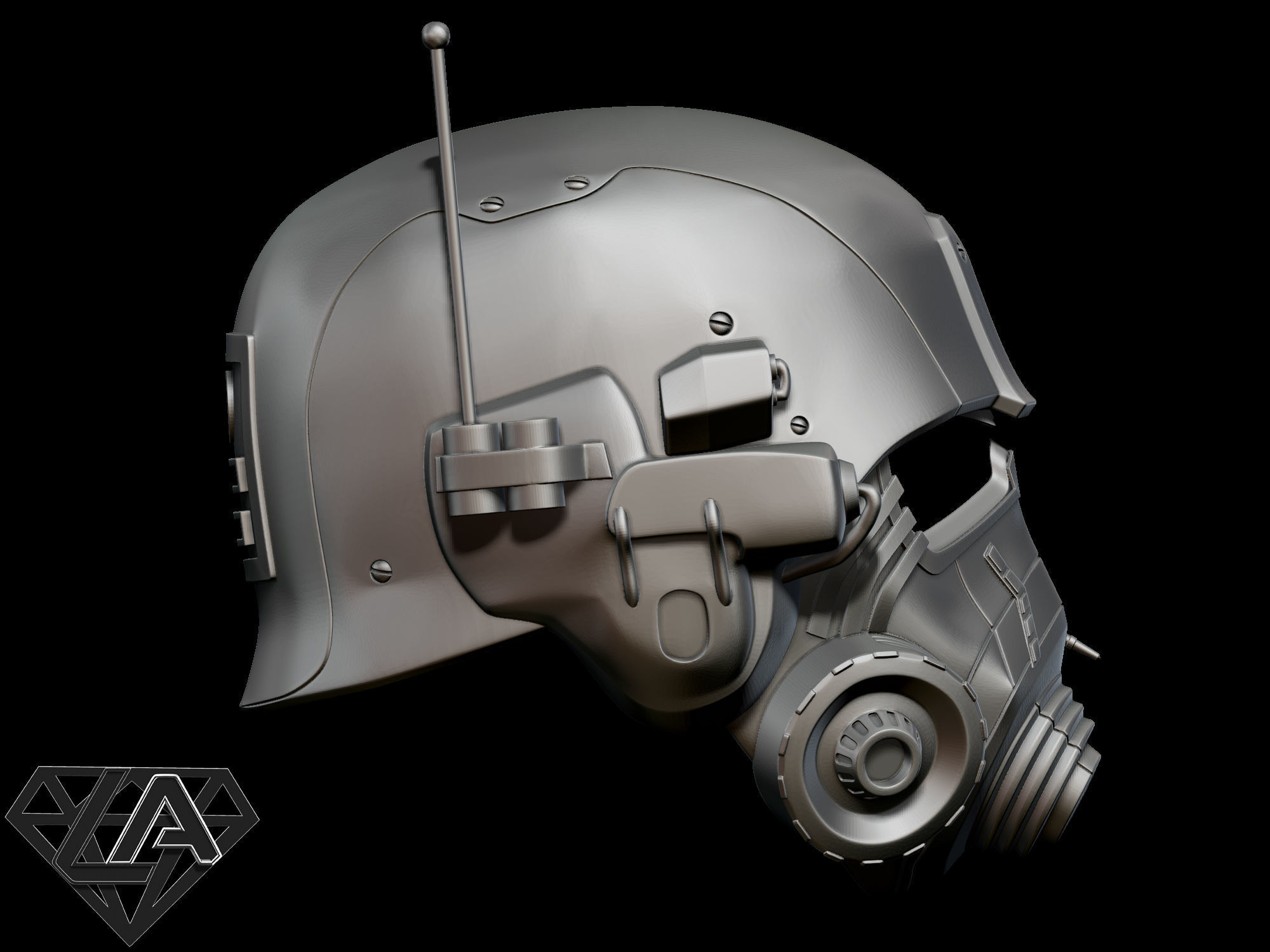 NCR New Vegas helmet  3D print model_11