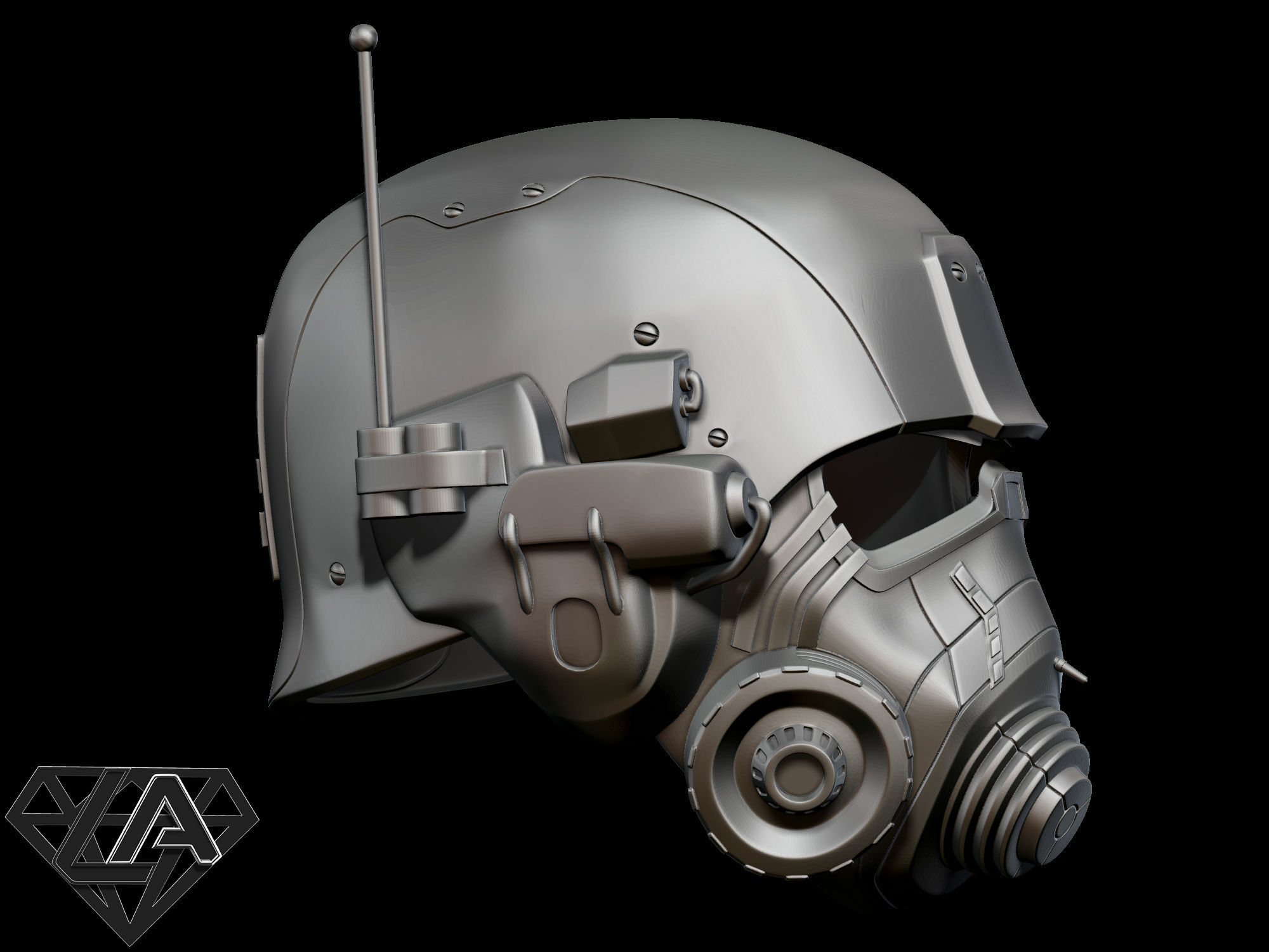 NCR New Vegas helmet  3D print model_9