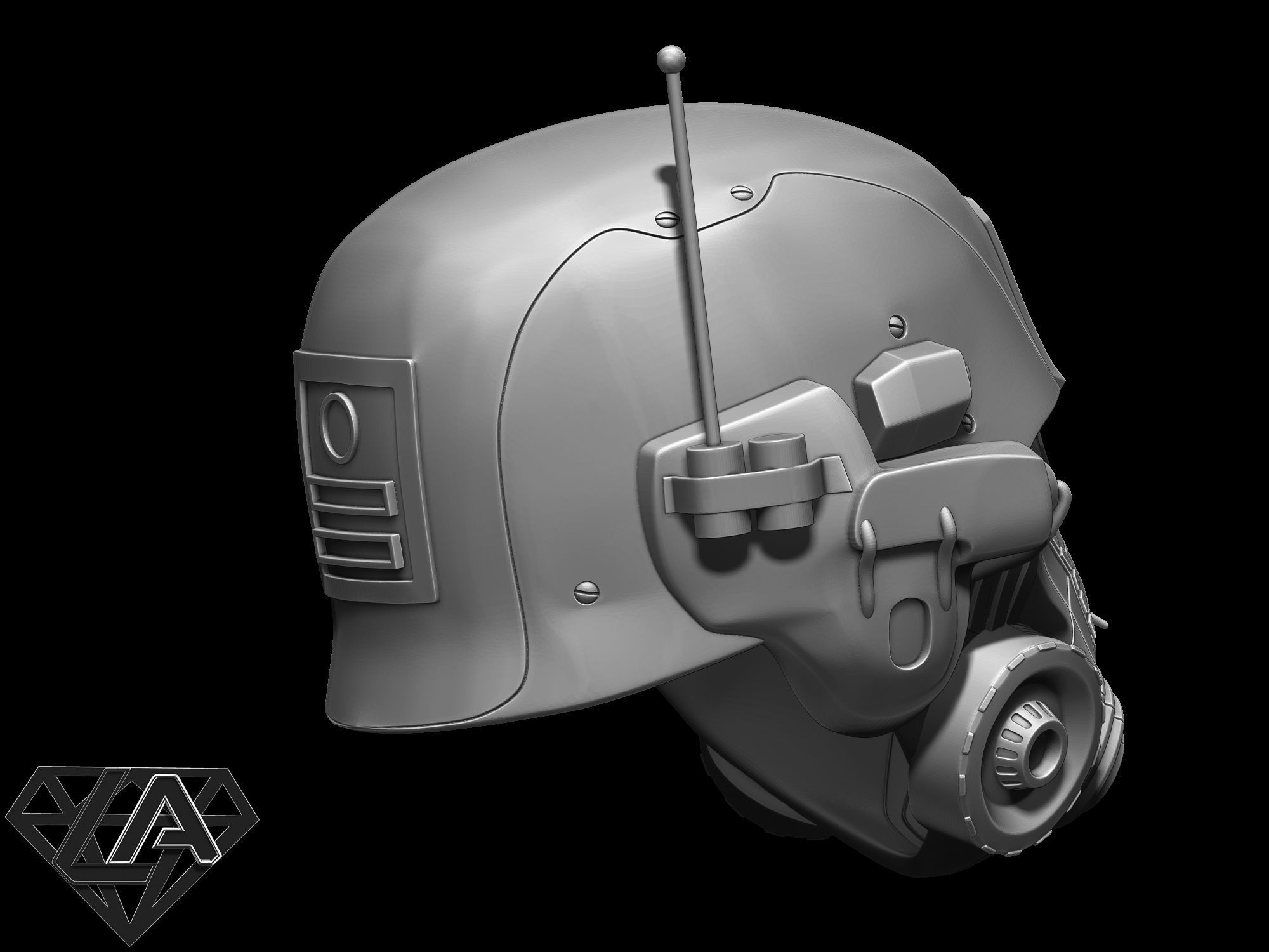 NCR New Vegas helmet  3D print model_4