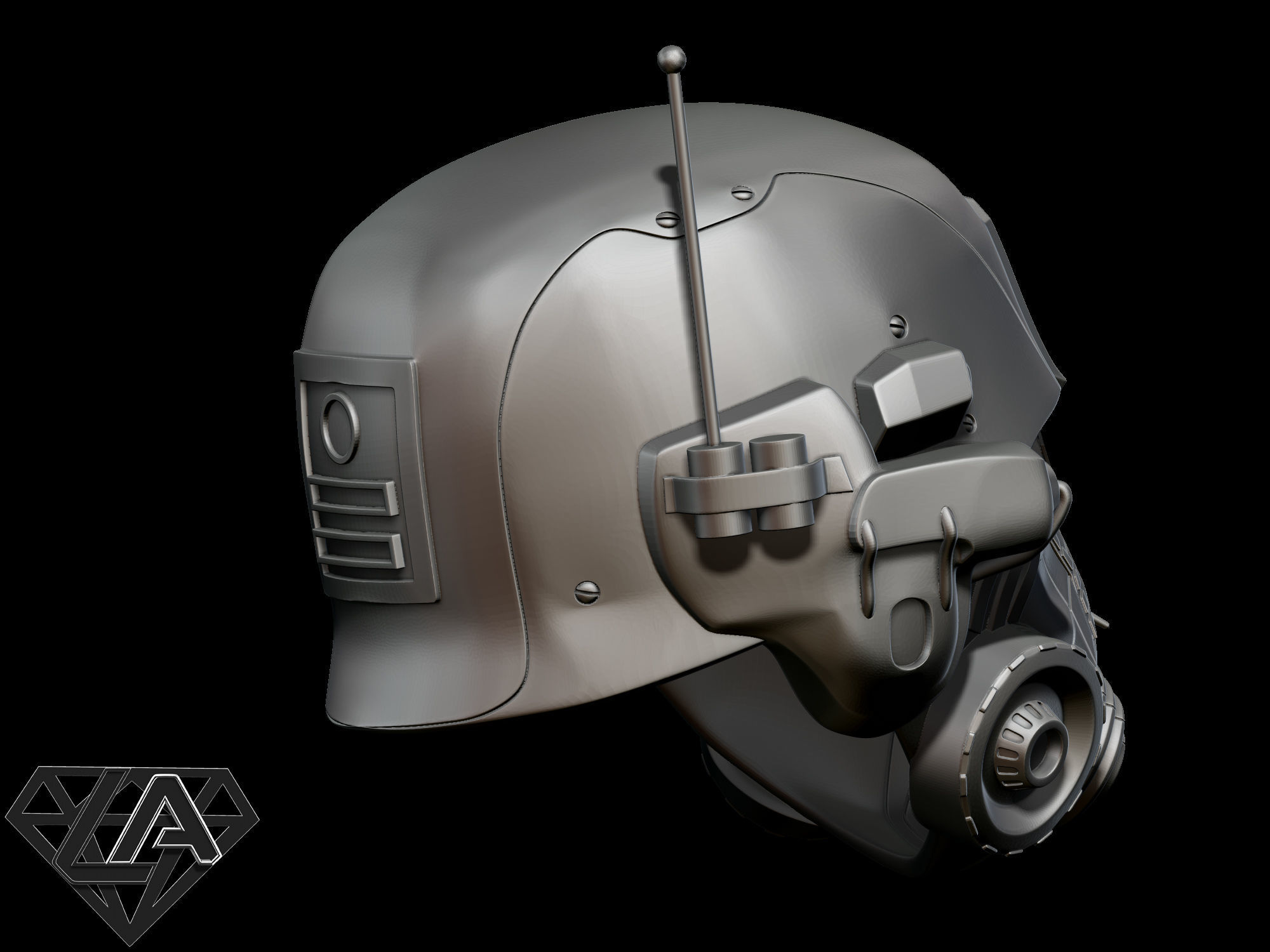 NCR New Vegas helmet  3D print model_5