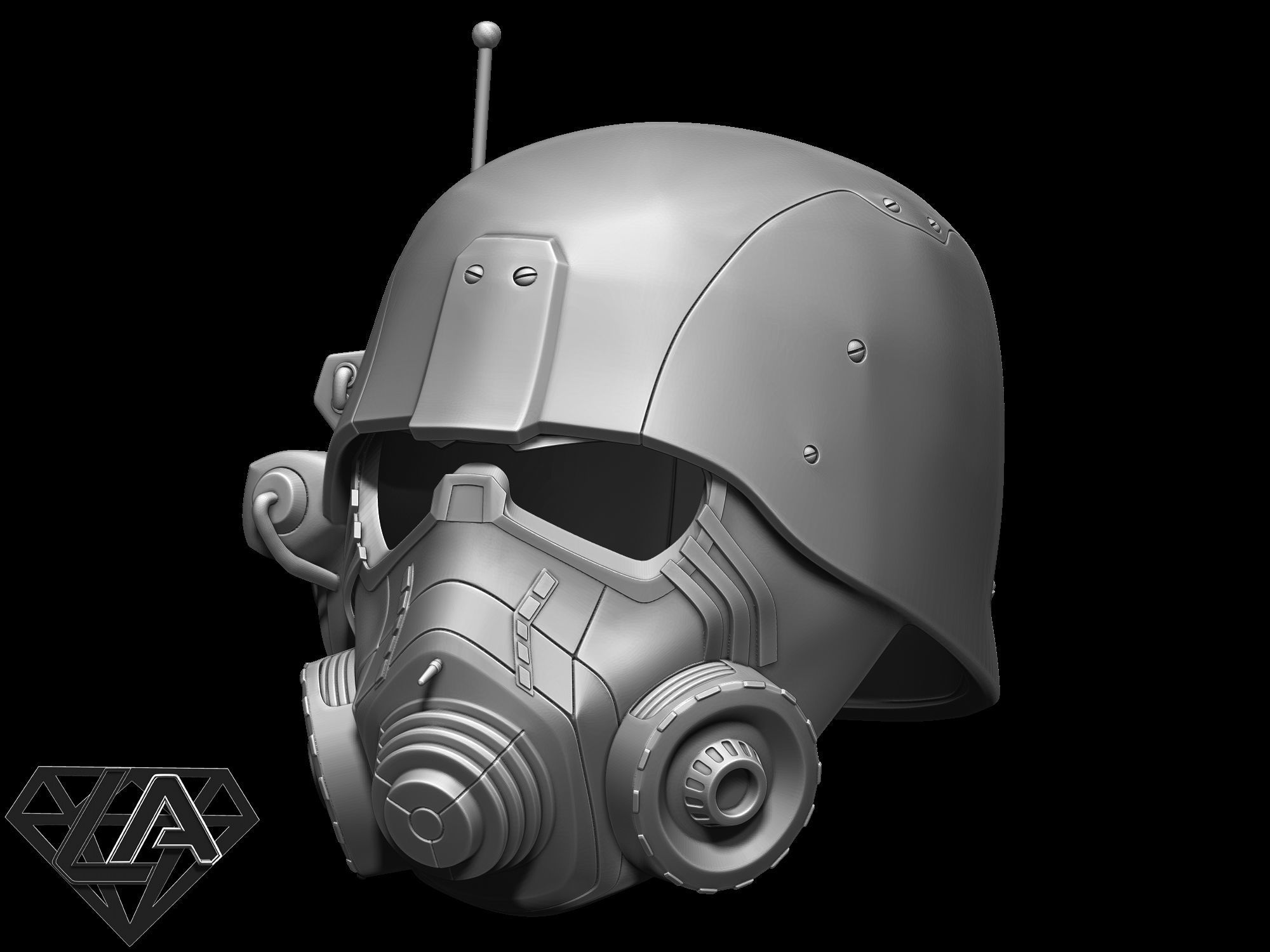 NCR New Vegas helmet  3D print model_2