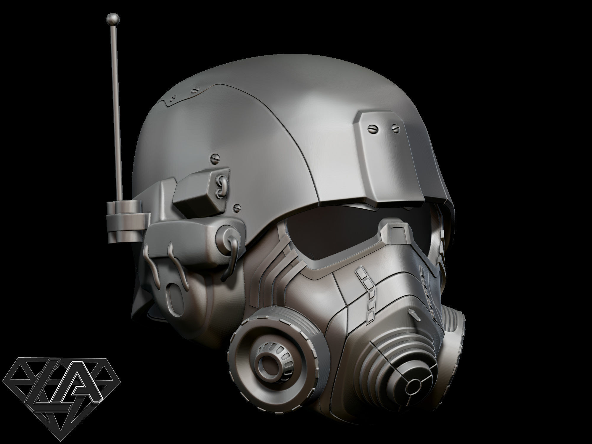 NCR New Vegas helmet  3D print model_7