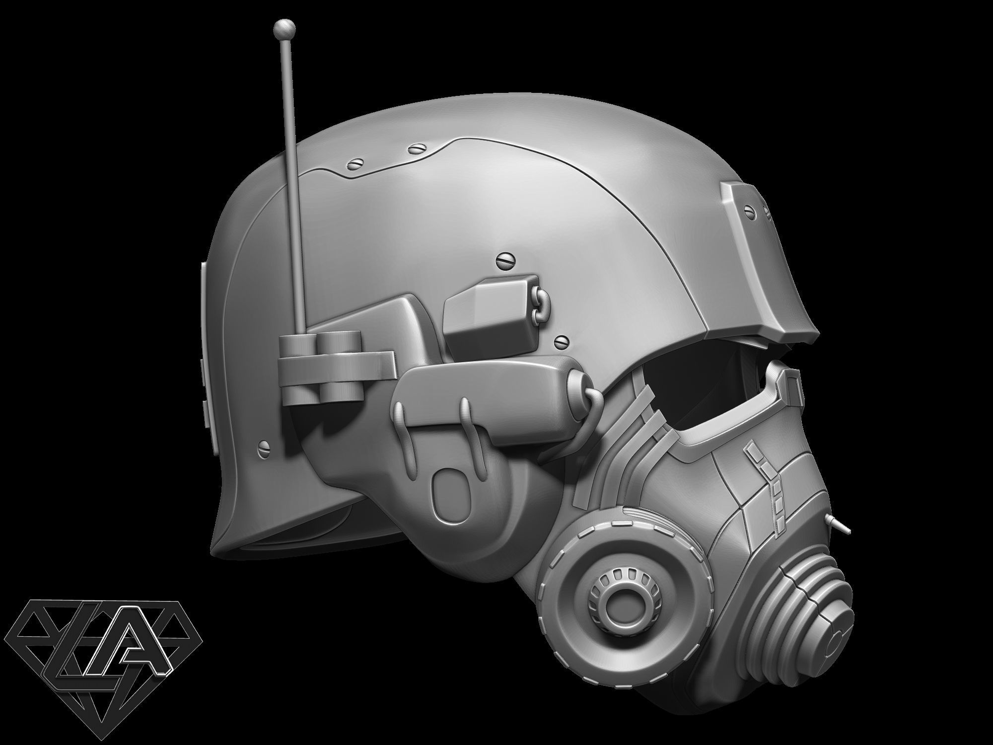 NCR New Vegas helmet  3D print model_8