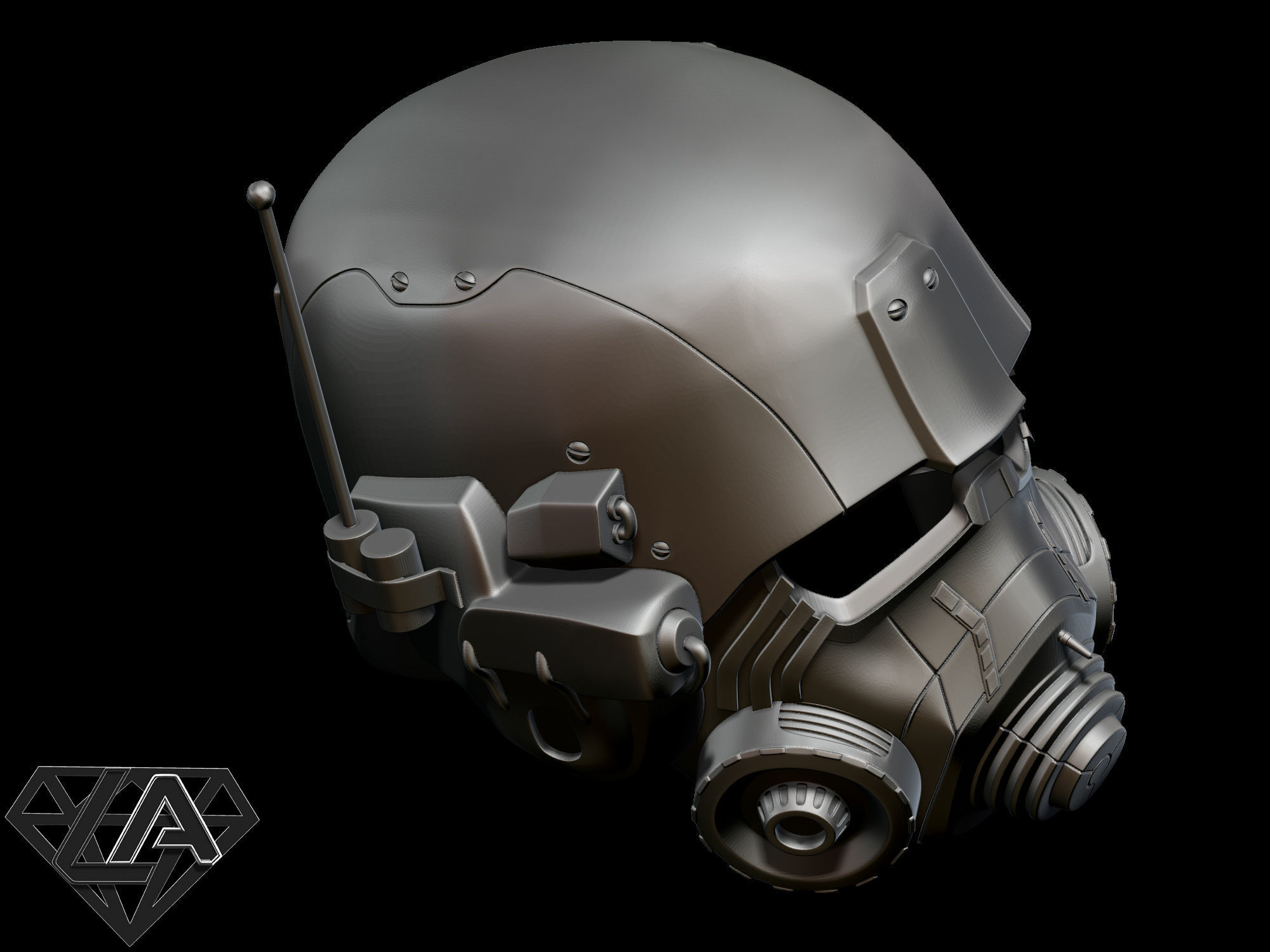 NCR New Vegas helmet  3D print model_13