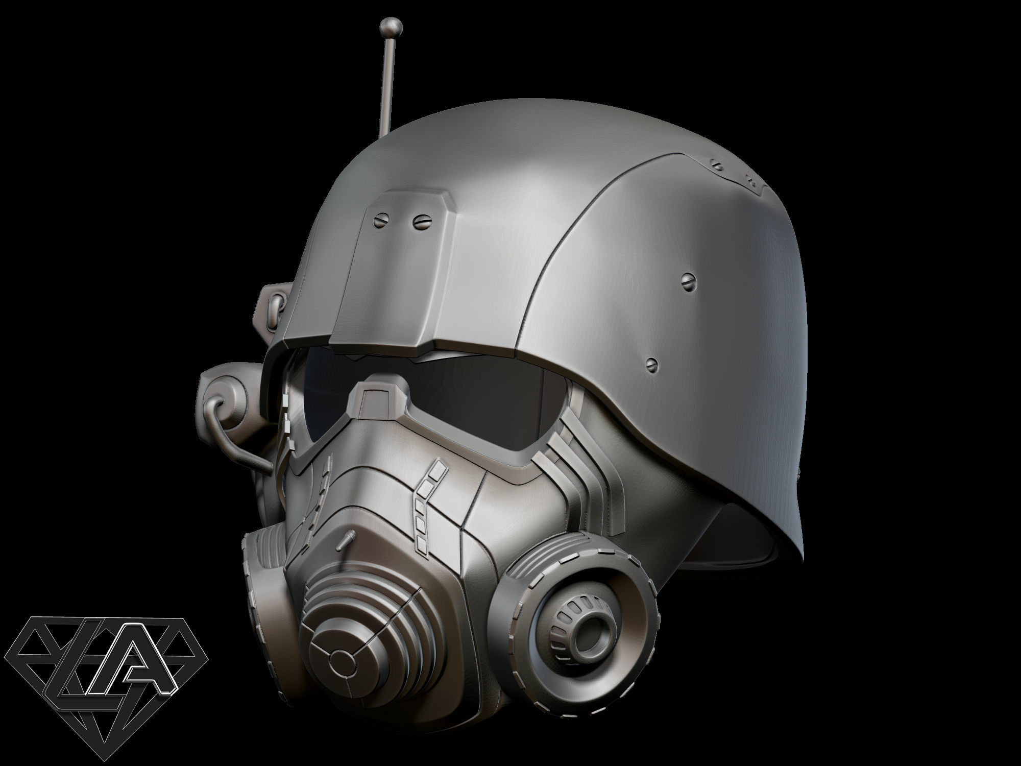 NCR New Vegas helmet  3D print model_3