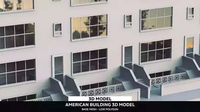 American Building 3D Model