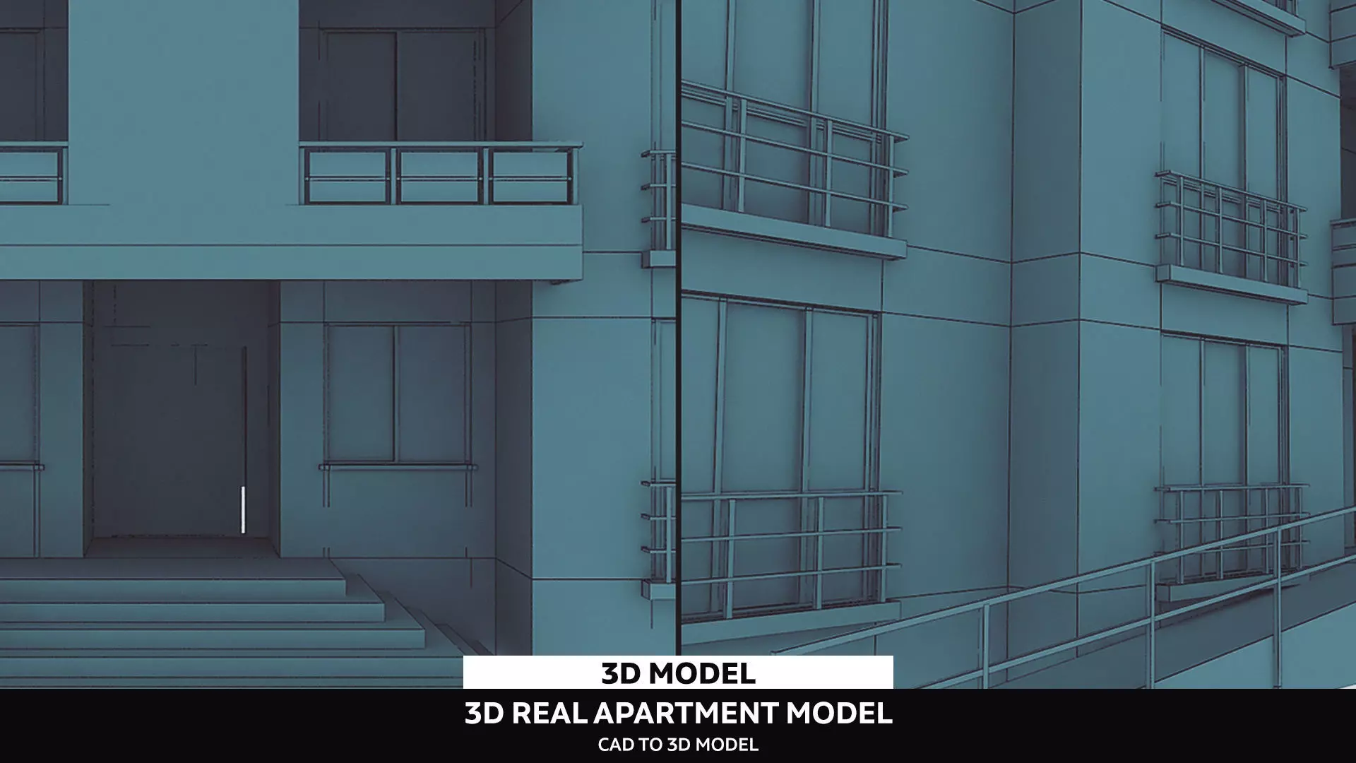 Apartment Project  Low-poly 3D model_0