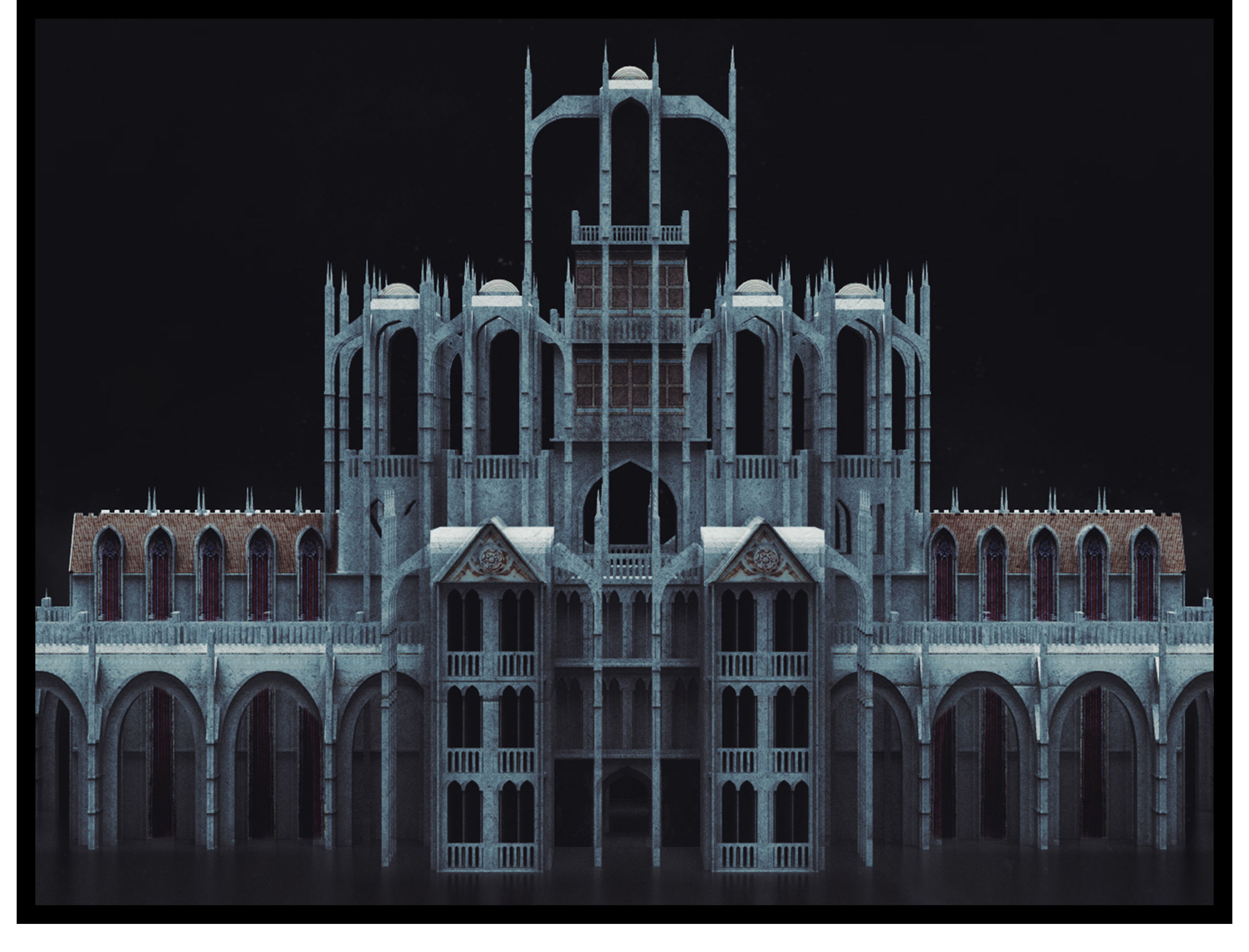 Gondor Catedral Low-poly 3D model_1