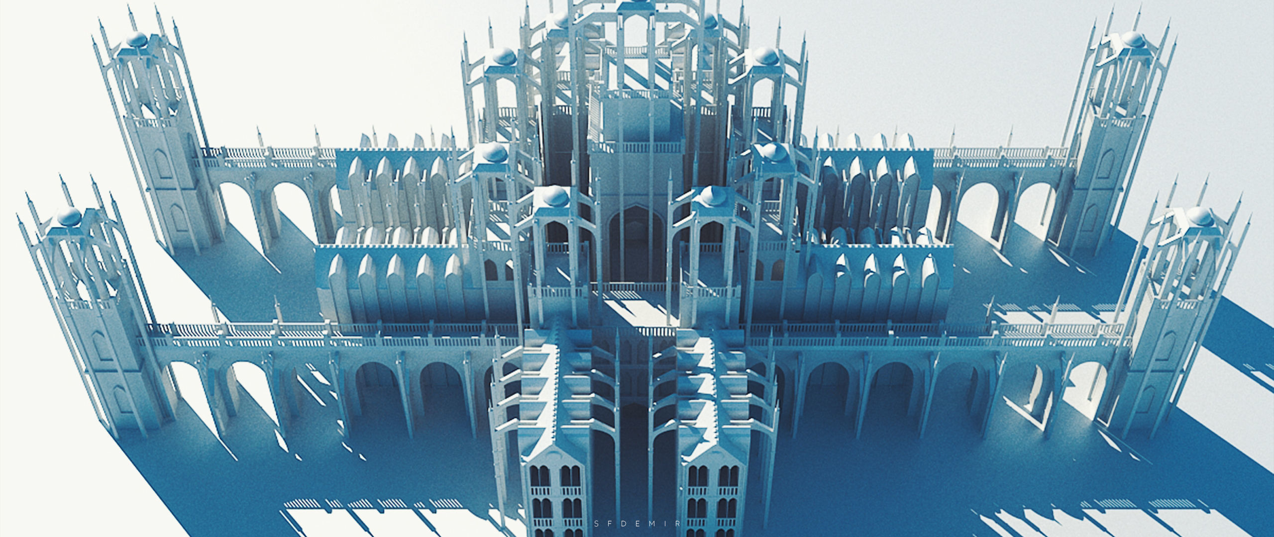 Gondor Catedral Low-poly 3D model_9