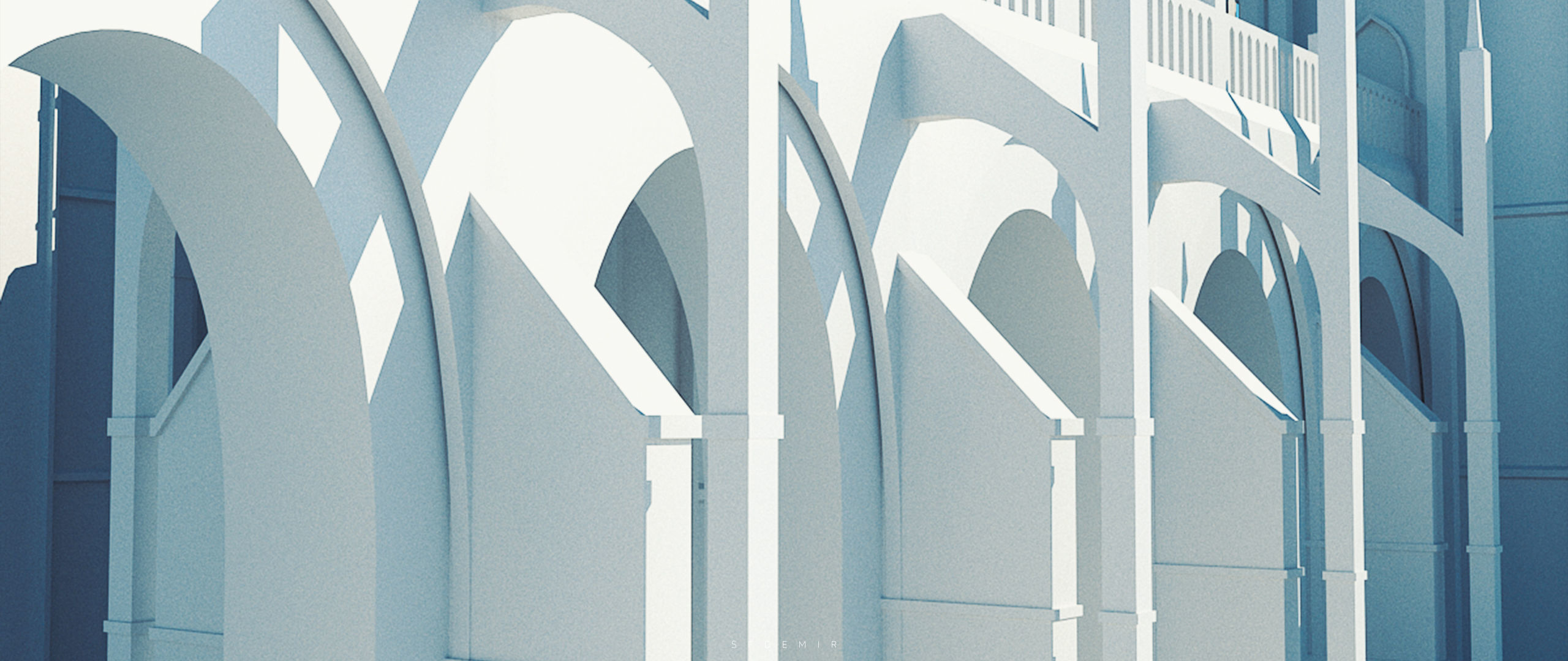 Gondor Catedral Low-poly 3D model_10