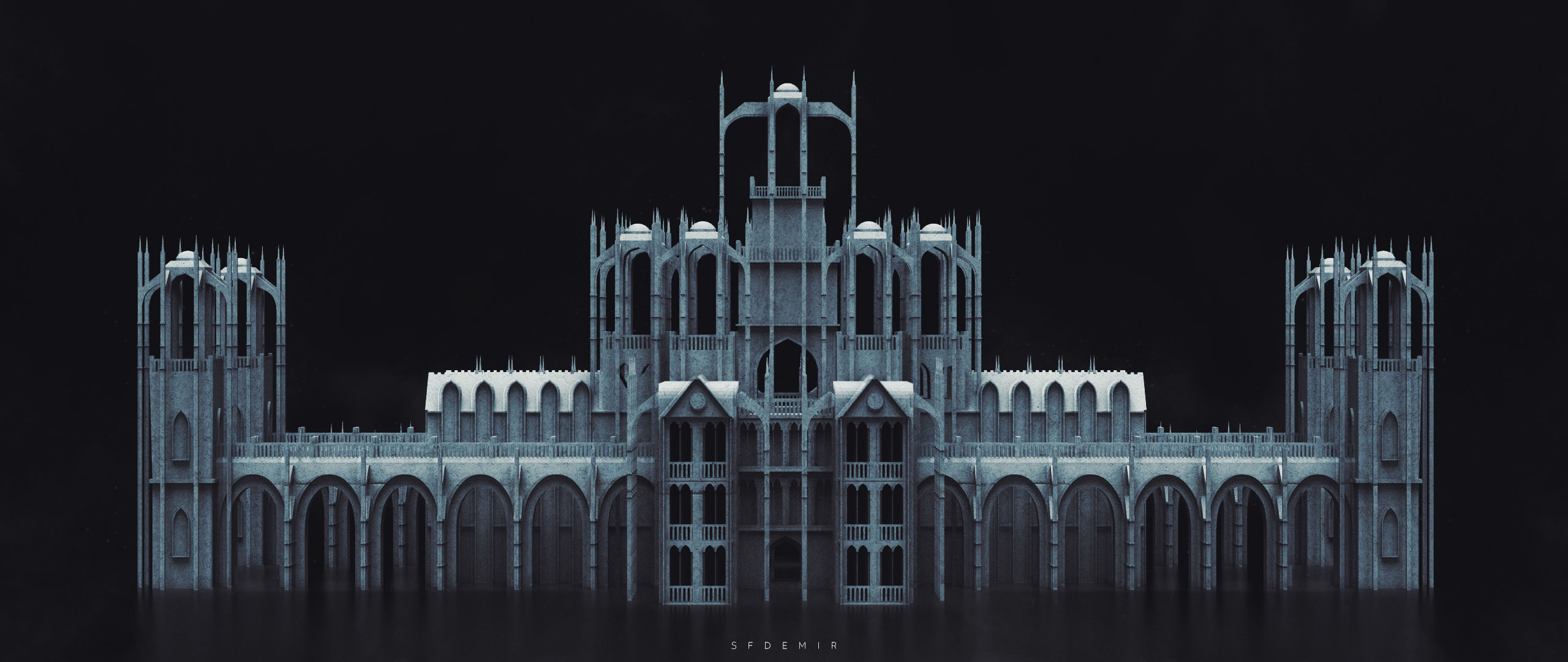 Gondor Catedral Low-poly 3D model_4