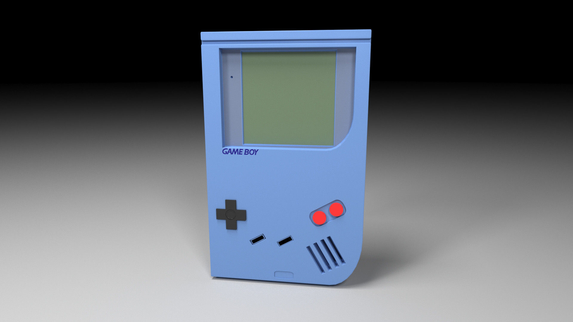 Gameboy Atari Tetris Low-poly 3D model_2