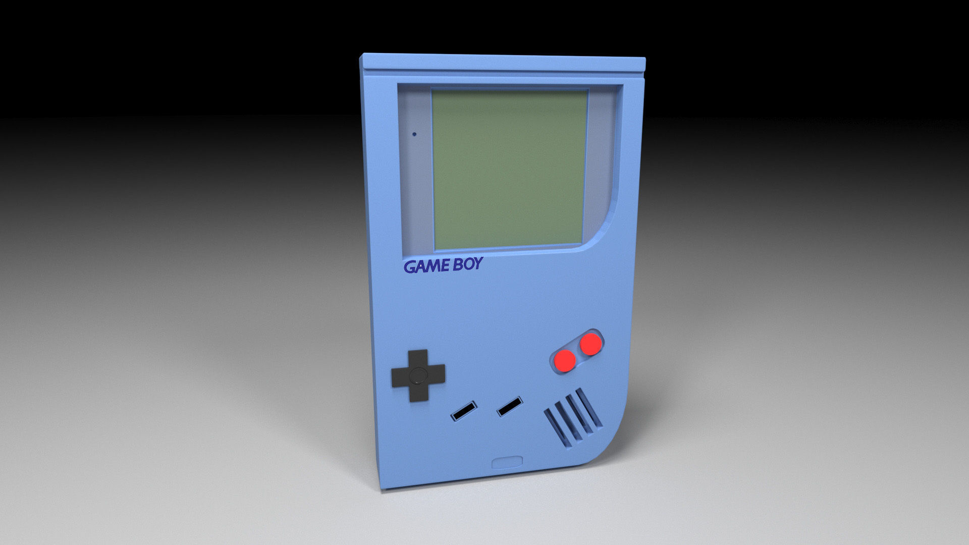 Gameboy Atari Tetris Low-poly 3D model_1