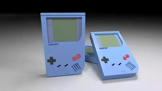 Gameboy Atari Tetris Low-poly 3D model