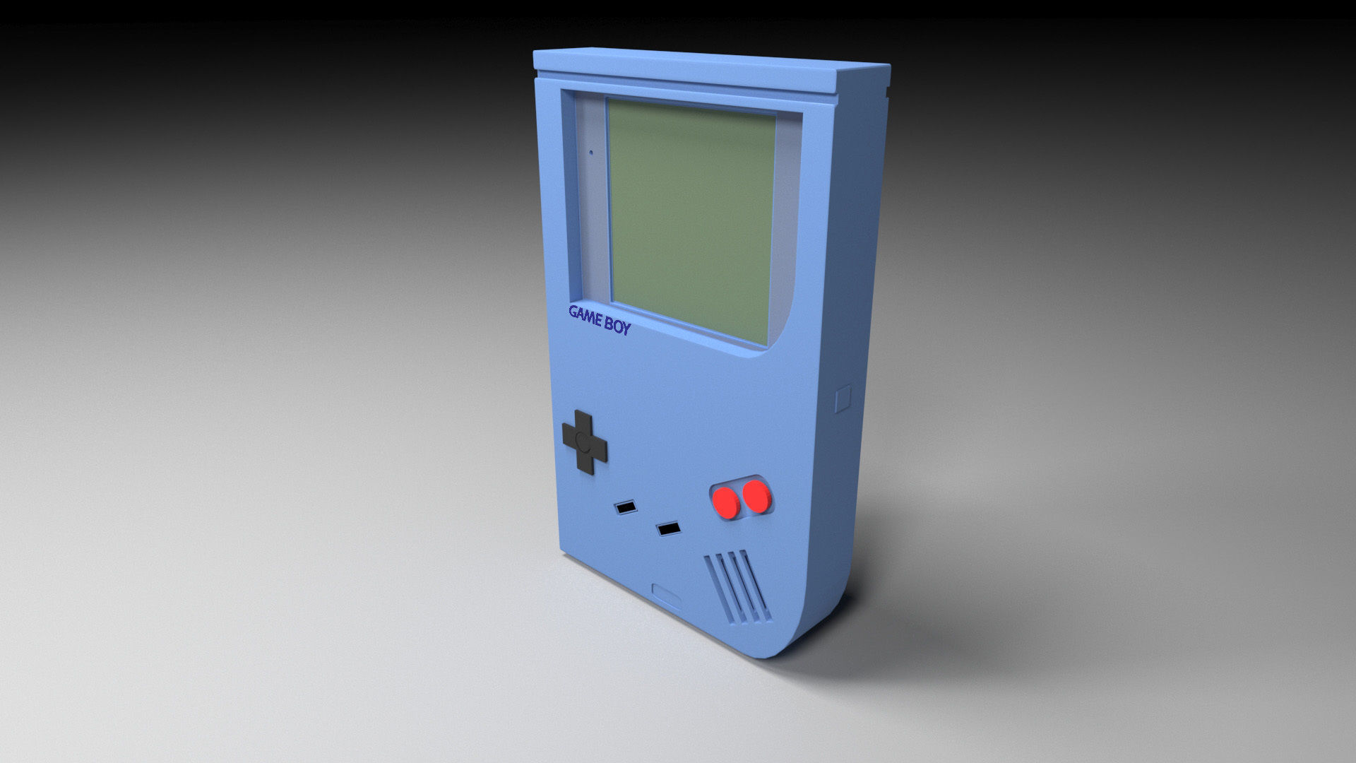 Gameboy Atari Tetris Low-poly 3D model_3