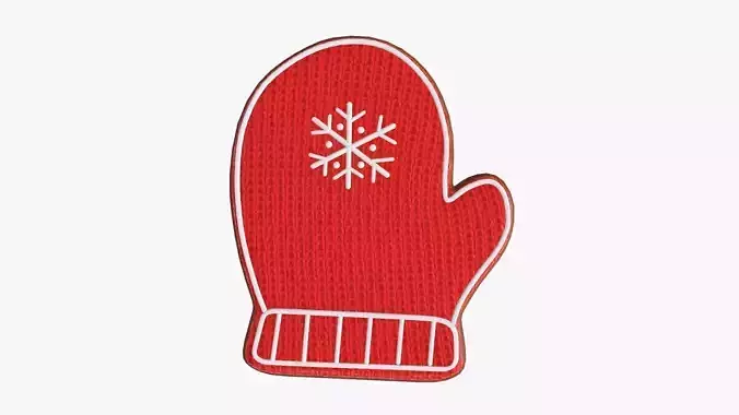 Cookie glove Christmas 3D model