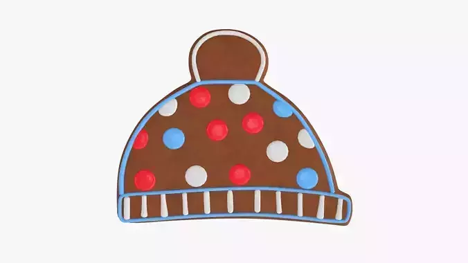 Cookie hat Christmas 3D model