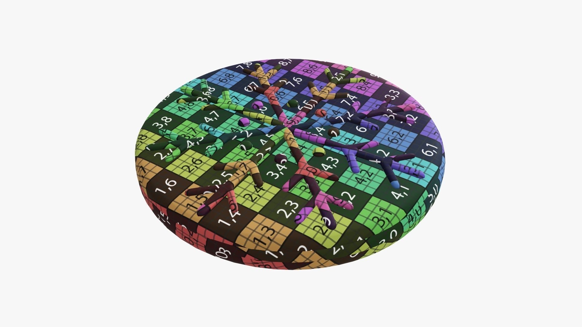 Cookie snowflake Christmas 02 3D model_11