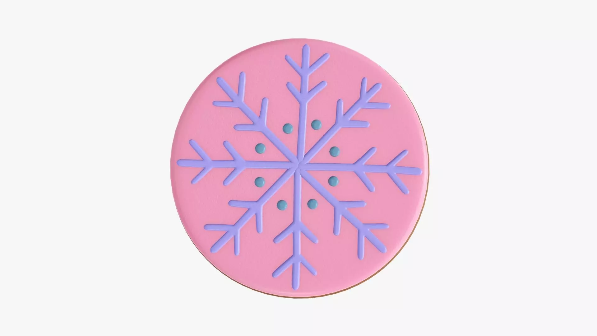 Cookie snowflake Christmas 02 3D model_0