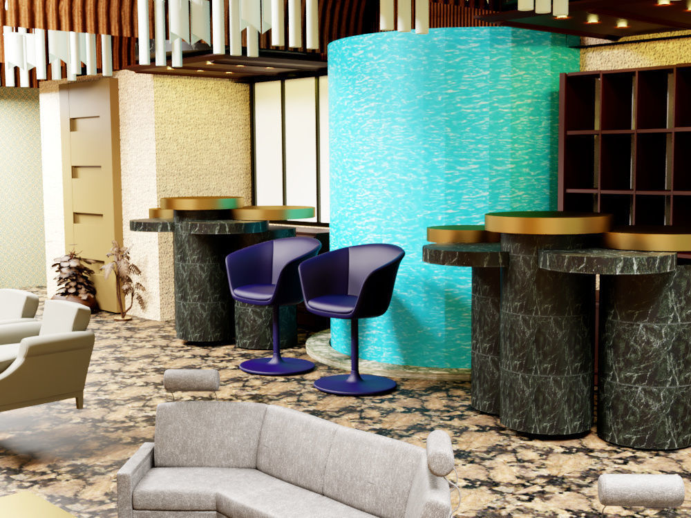 cafe bar 2020 3D model_2