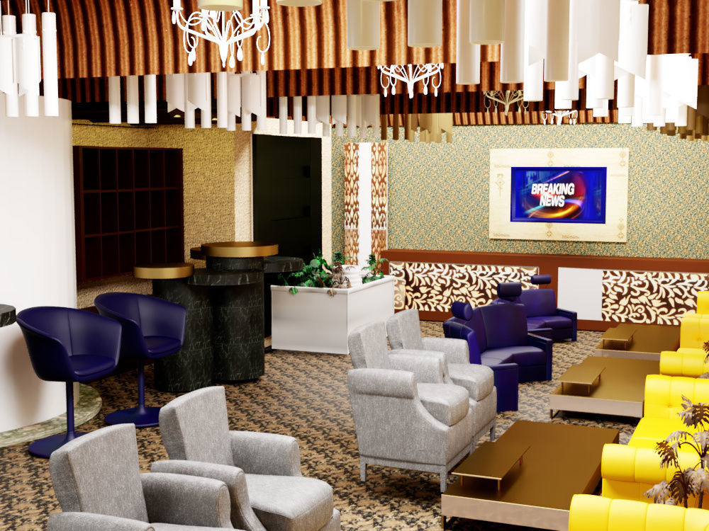 cafe bar 2020 3D model_4