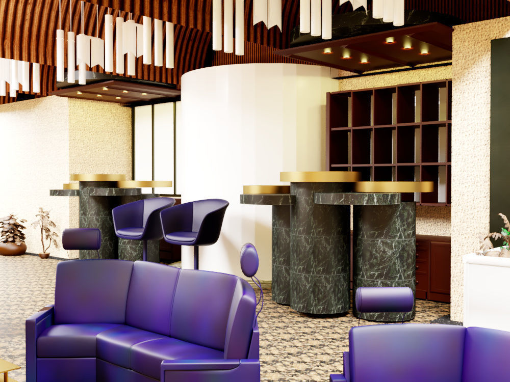 cafe bar 2020 3D model_1