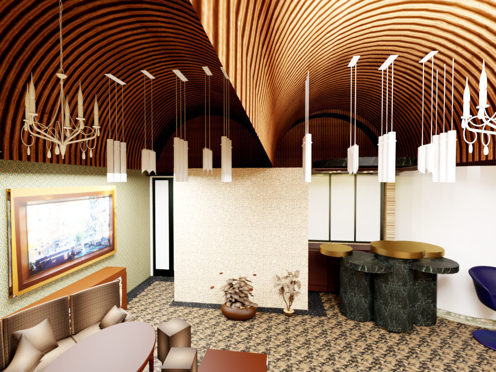 cafe bar 2020 3D model_7