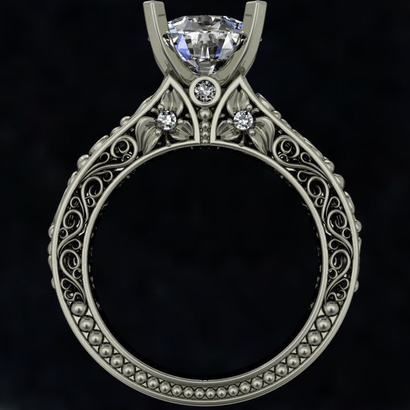 Vintage Ring 3D print model_3