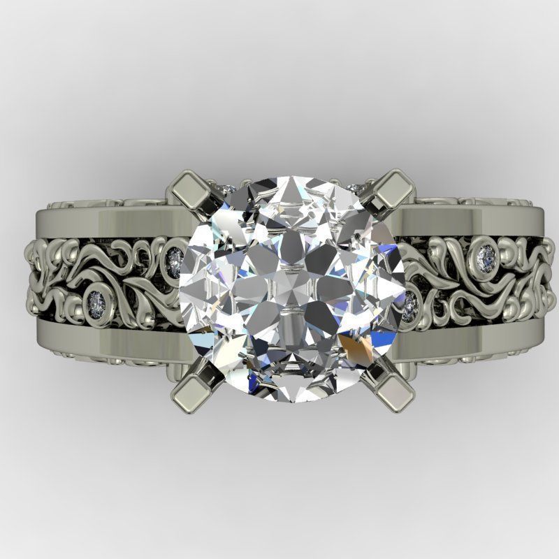 Vintage Ring 3D print model_2