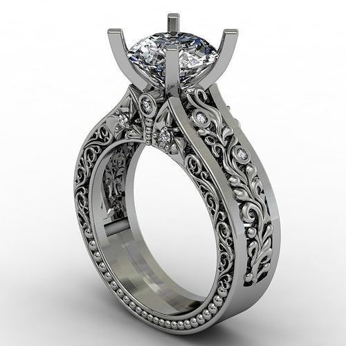 Vintage  Ring 3D print model