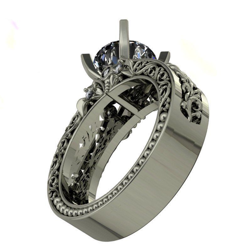 Vintage Ring 3D print model_5