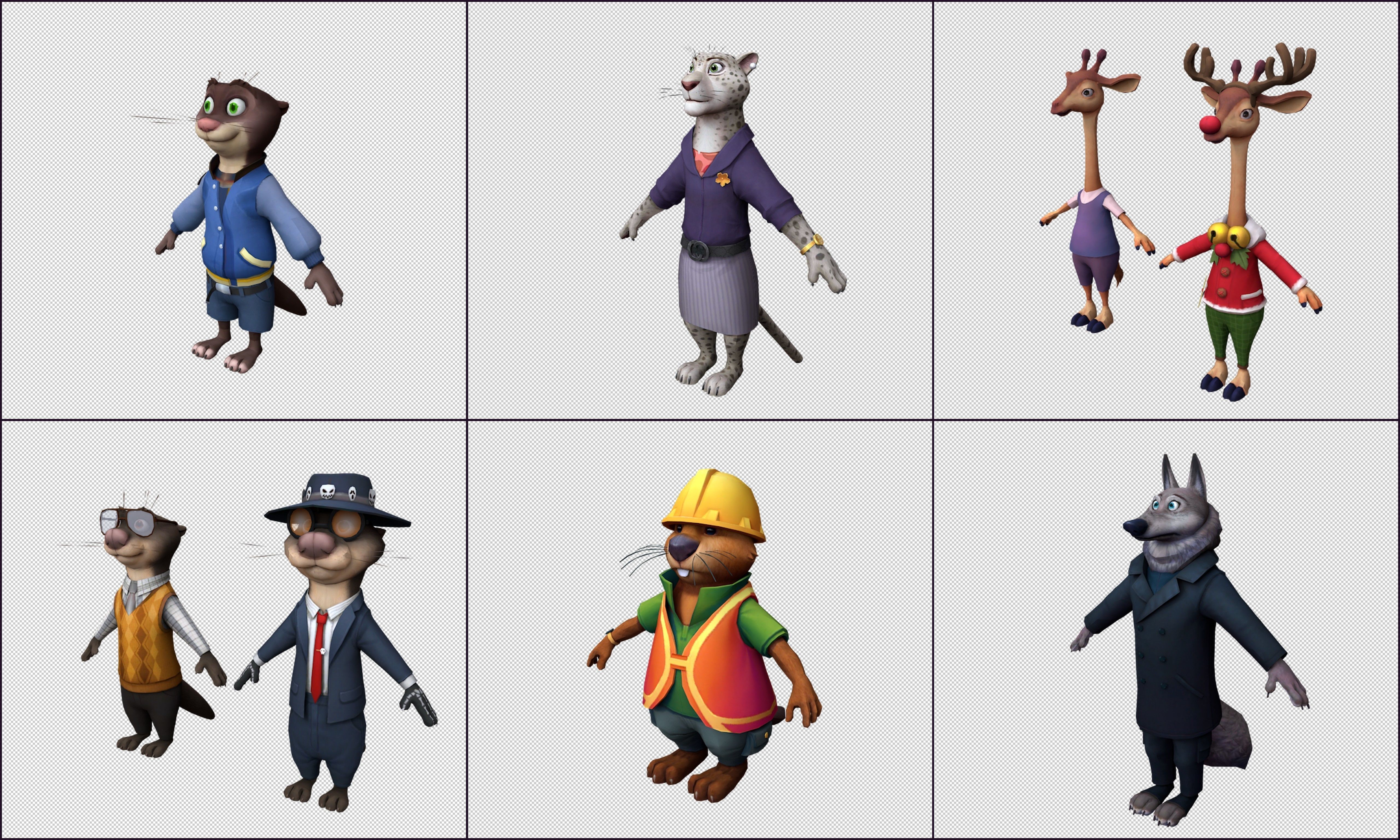 Cartoon Character - Zoo-topia Low-poly 3D model_6