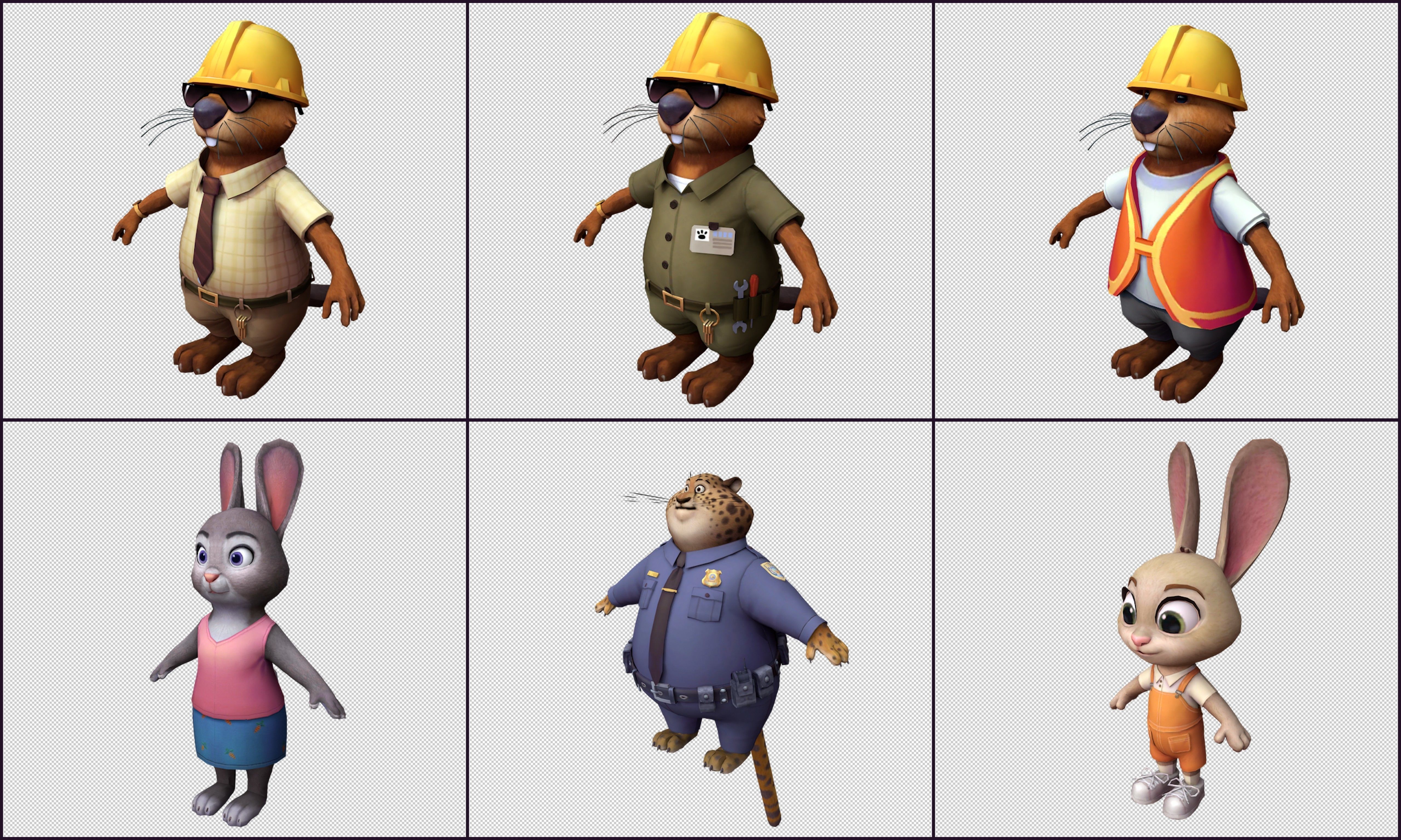 Cartoon Character - Zoo-topia Low-poly 3D model_1