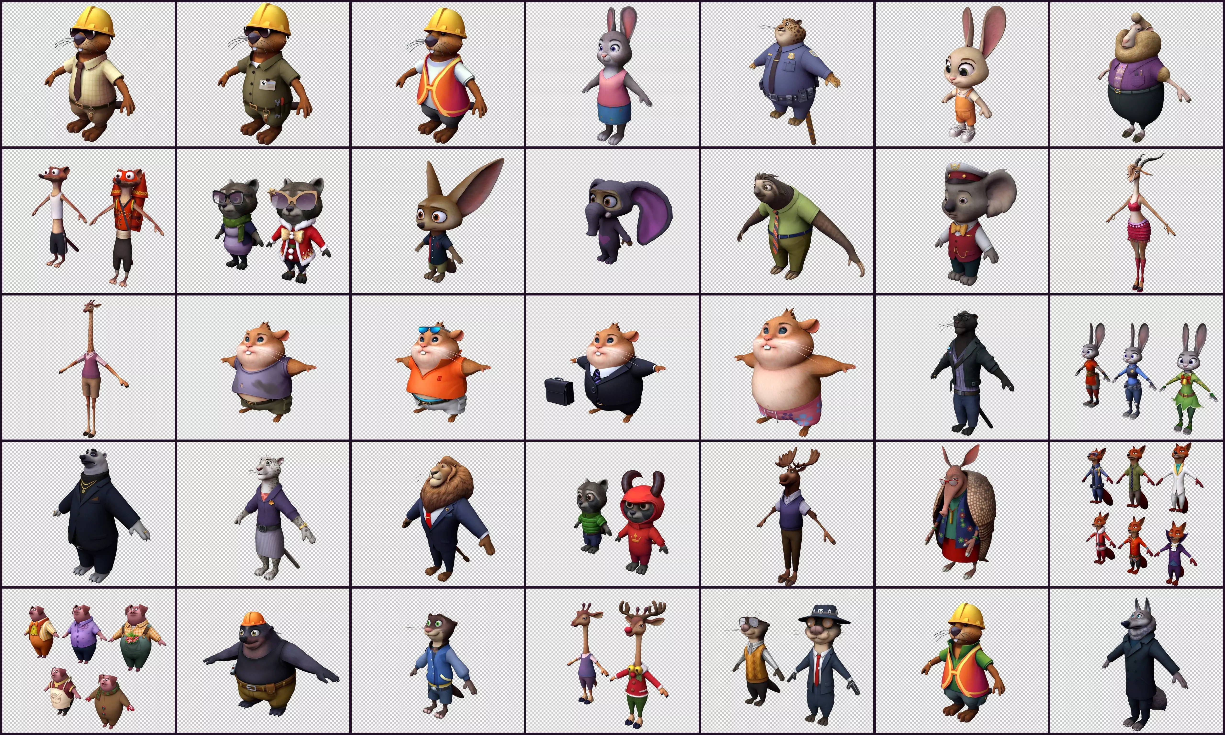 Cartoon Character - Zoo-topia Low-poly 3D model_0