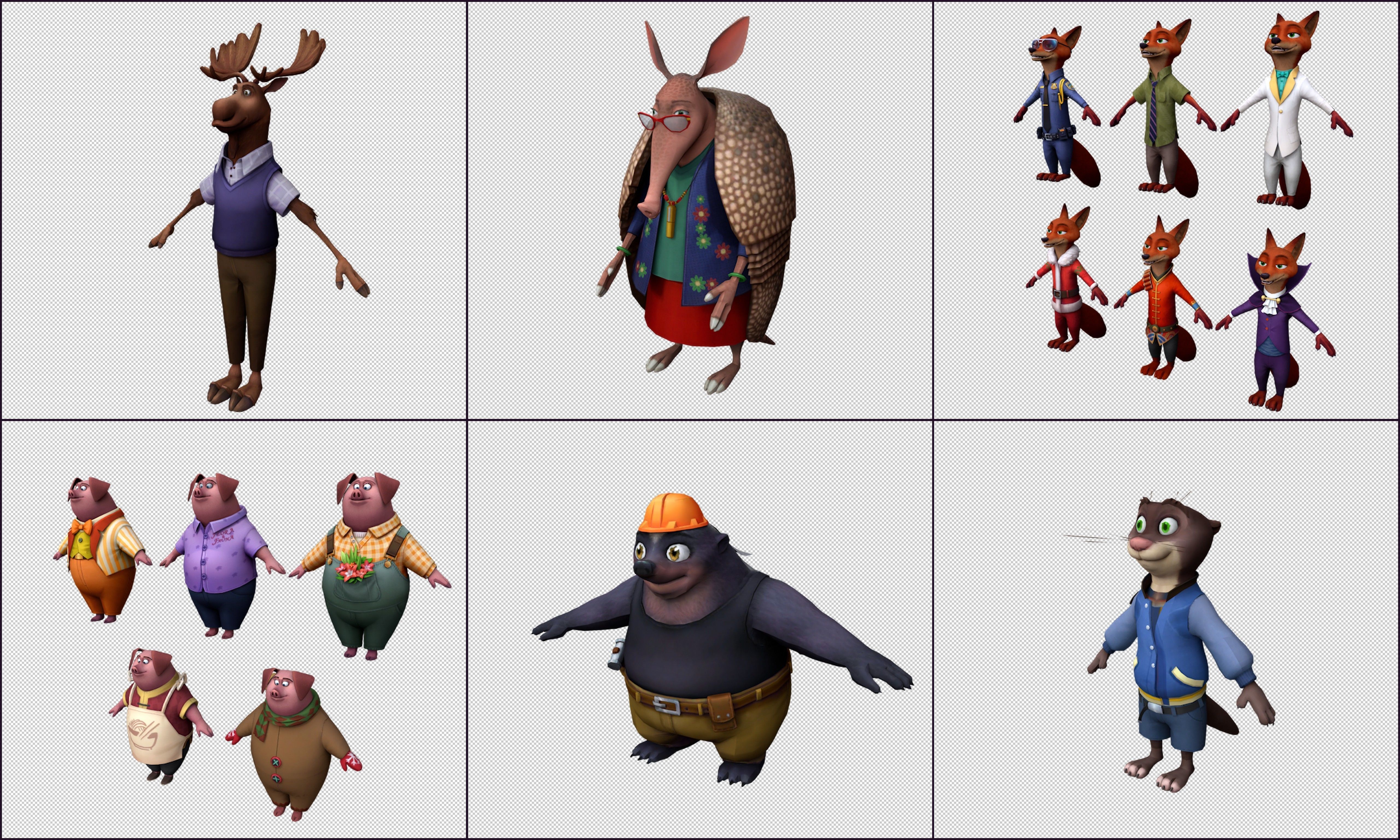 Cartoon Character - Zoo-topia Low-poly 3D model_5