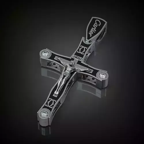Cross fashionable mens womens 3D print model