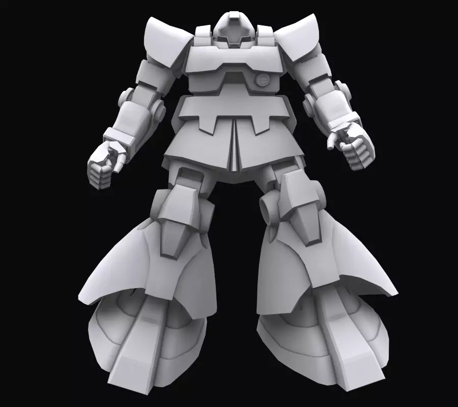 Gundam mobile suit MS09 DOM model 3D model_0