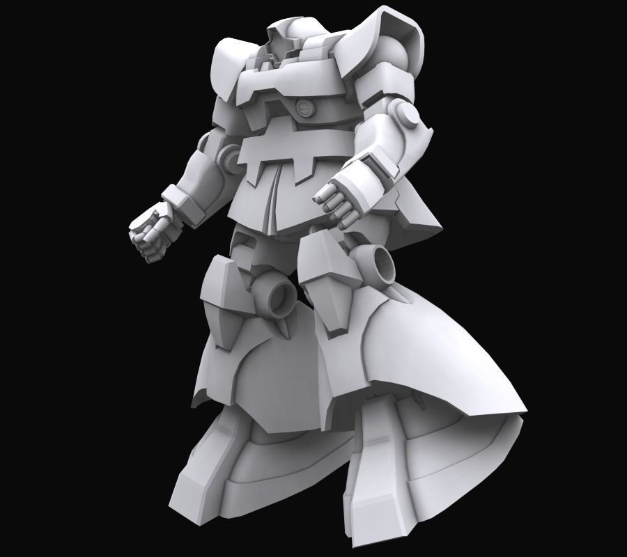 Gundam mobile suit MS09 DOM model 3D model_2