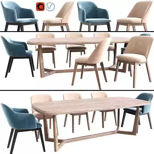 Coco Arm Dining Chair Set