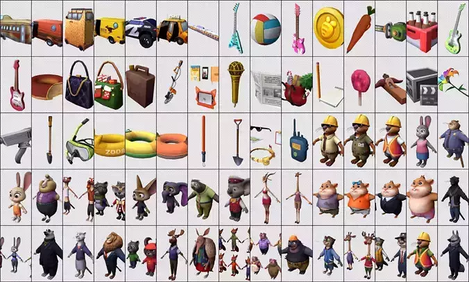 Cartoon Character object vehicle