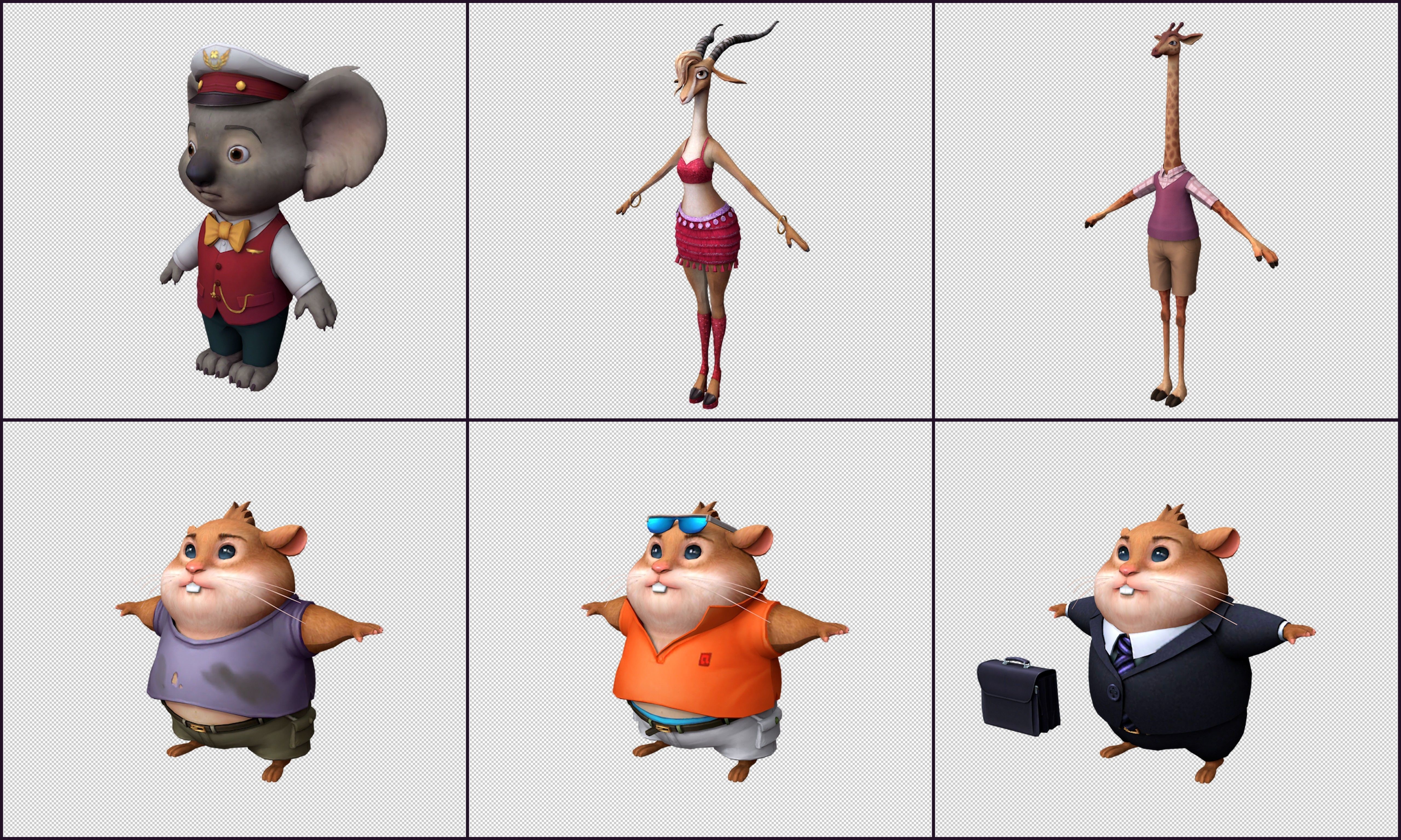 Cartoon Character object vehicle Low-poly 3D model_6