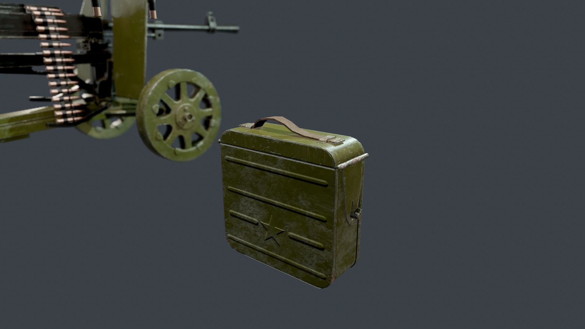 Game ready Soviet machine gun SG 43 Low-poly 3D model_12