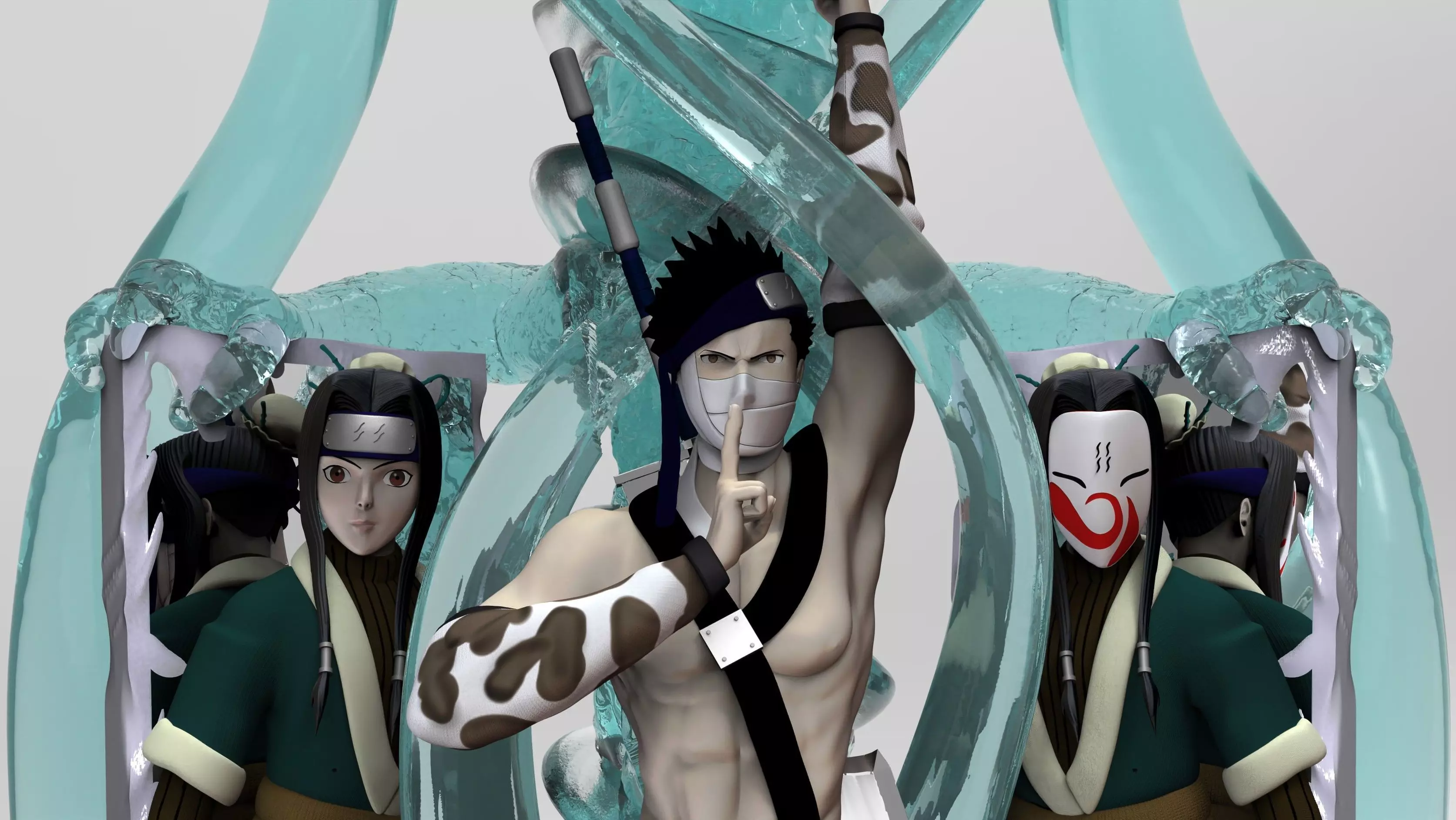 Zabuza and Haku 3D print model_0
