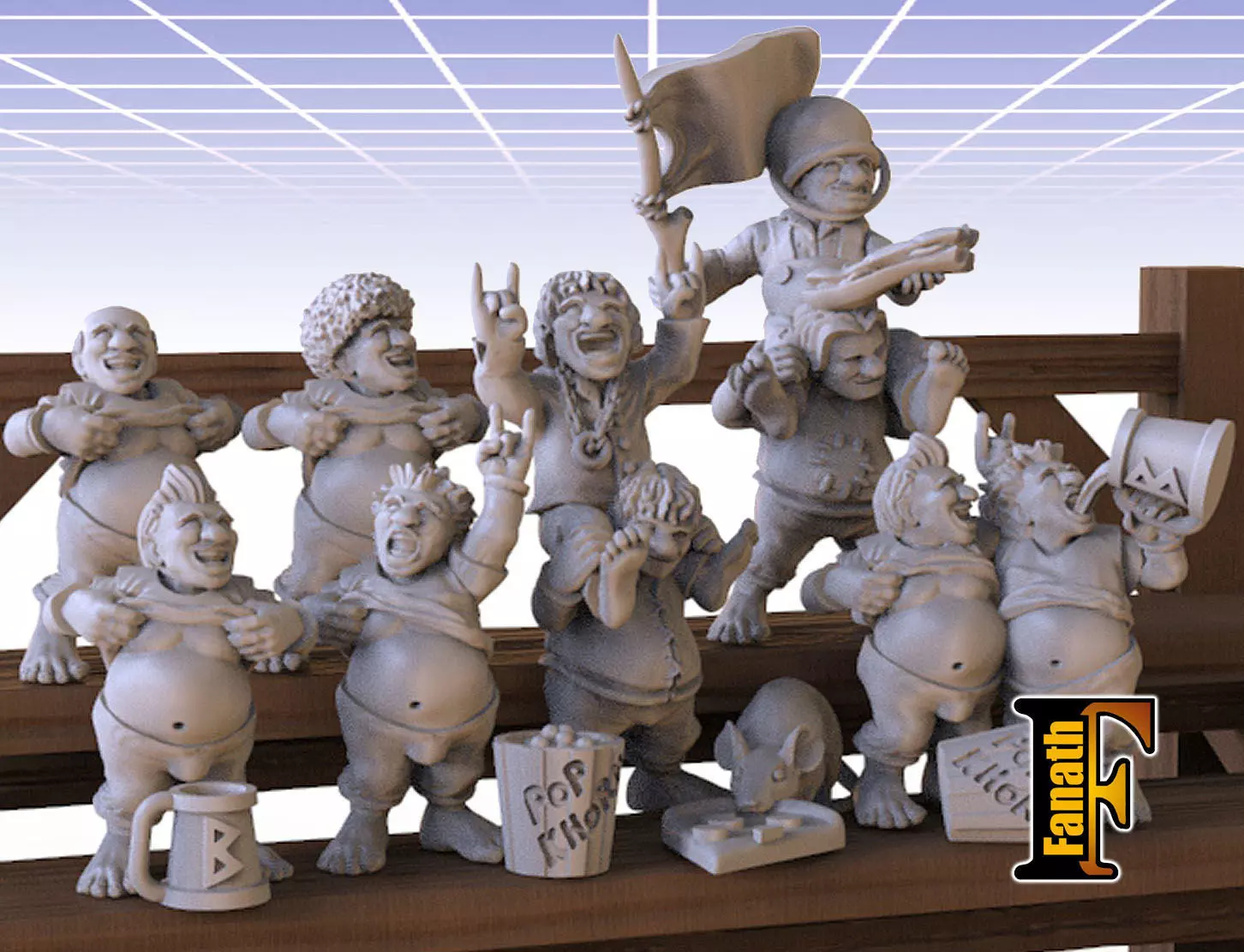 10 Fans Halflings - Fanath 3D print model