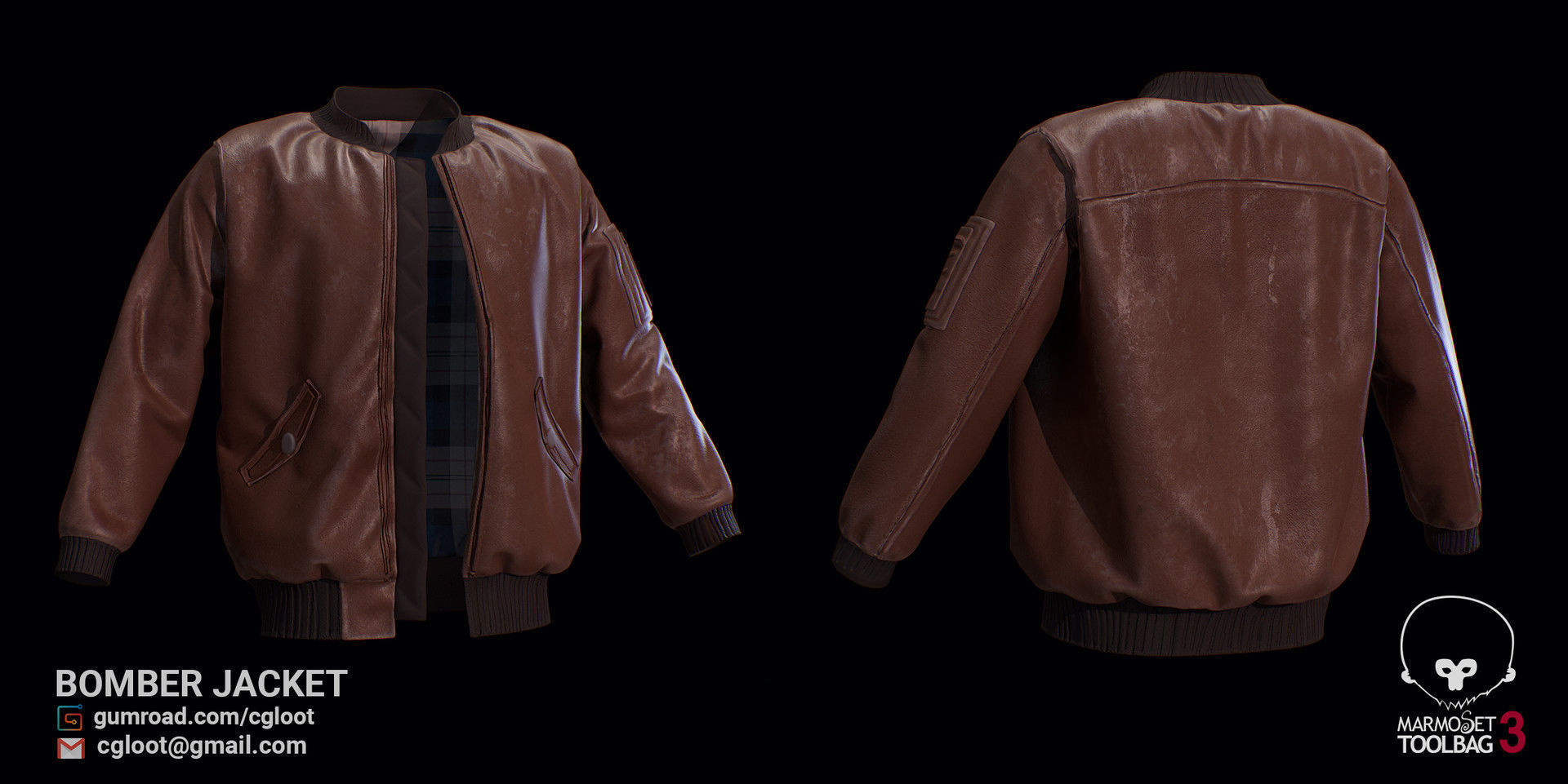 Bomber Jacket for Marvelous Designer 3D model | CGTrader