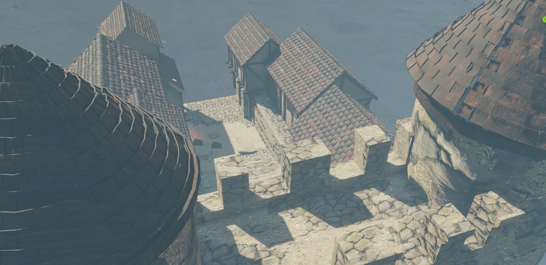 medieval town AOE style Low-poly 3D model_2