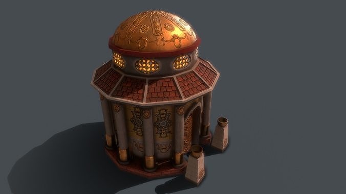 Ancient Altar Low-poly 3D model